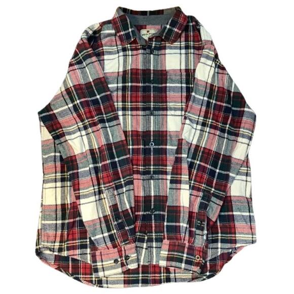 Woolrich Other - Woolrich Men's Large 100% Cotton Plaid Button-Down Shirt Grunge Rustic Outdoors